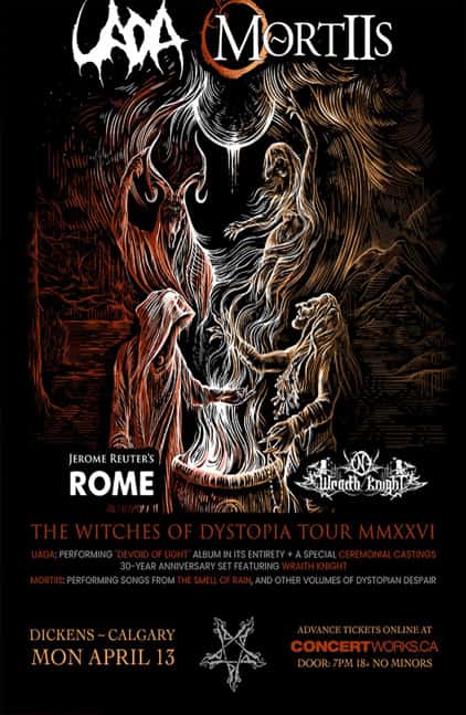 The Witches of Dystopia Tour: Mortiis, UADA & Rome
